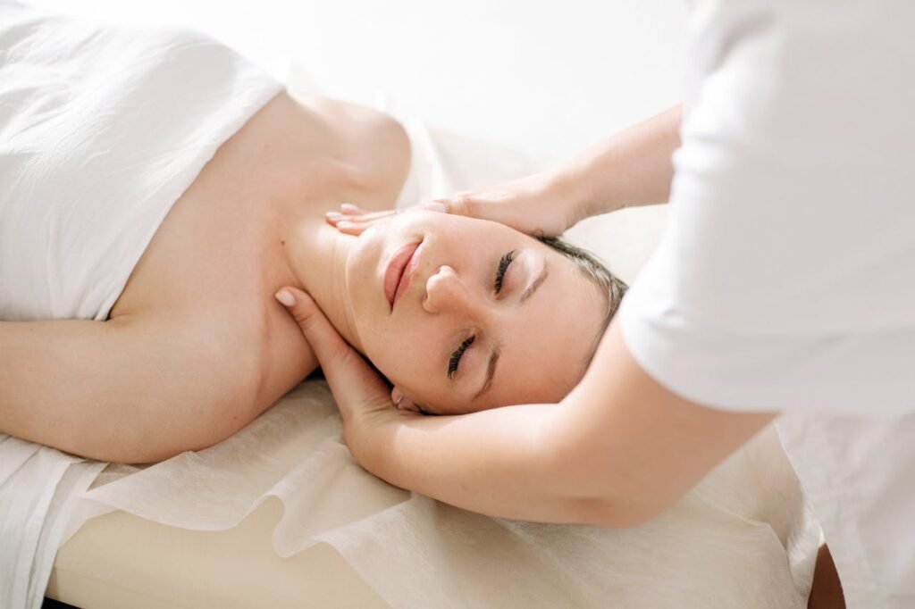 A Woman Getting a Massage
